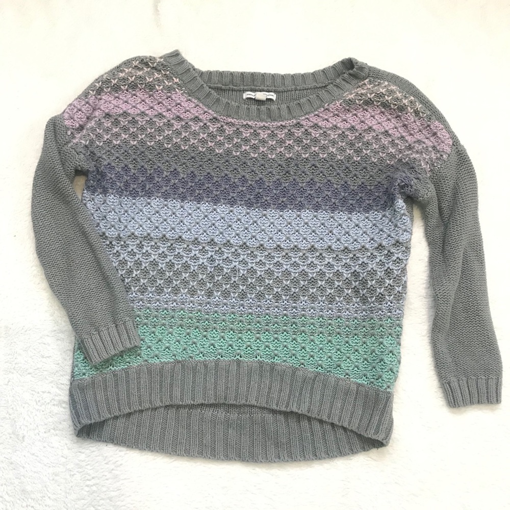 American Eagle Outfitters Pastel Striped Knit Sweater